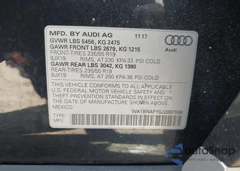 2018 Audi Q5 2.0T Premium/2.0T Tech Premium from USA, damaged, VIN WA1BNAFY0J2097598